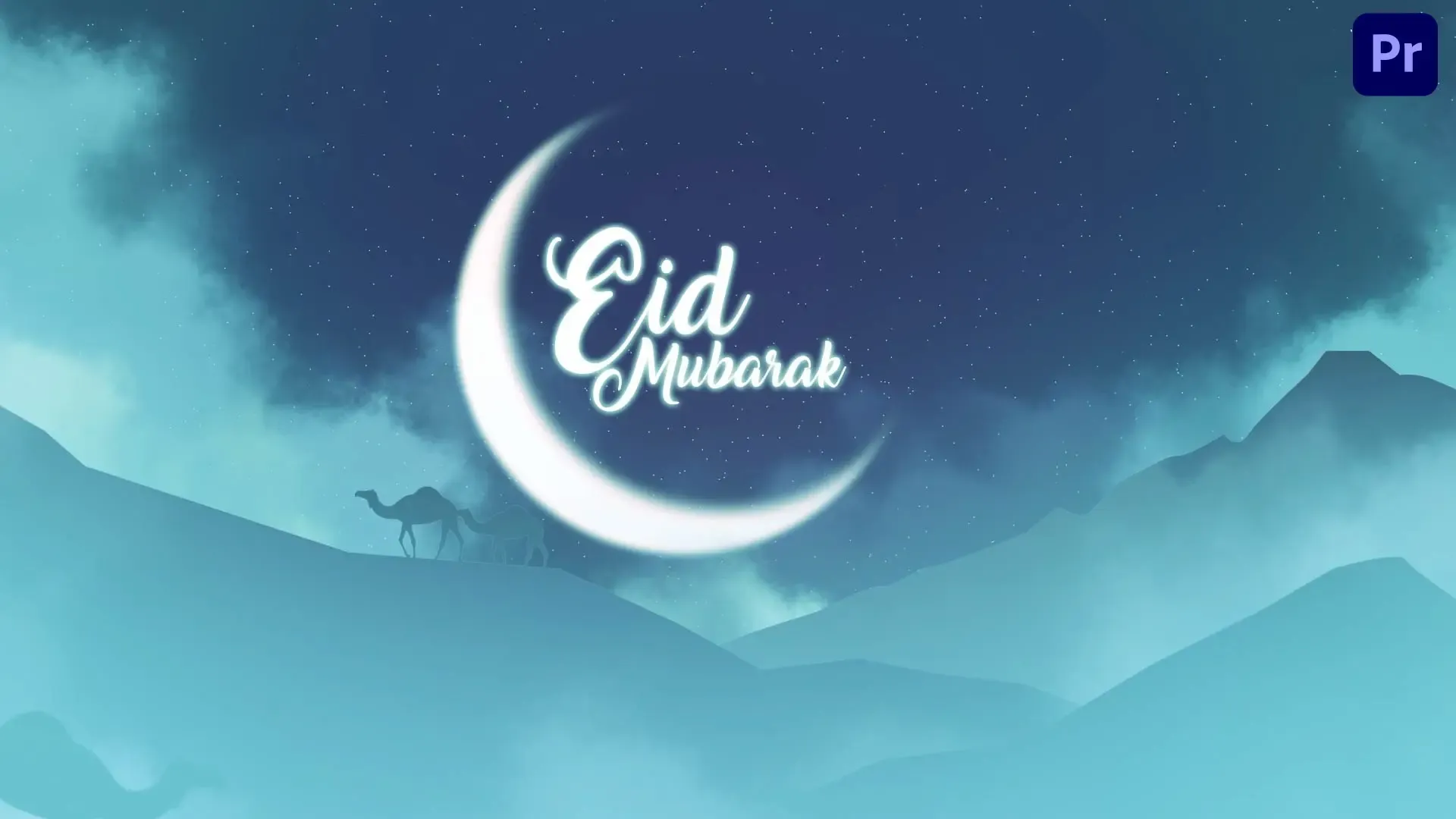 Night Sky Moonlit Eid Mubarak Intro
